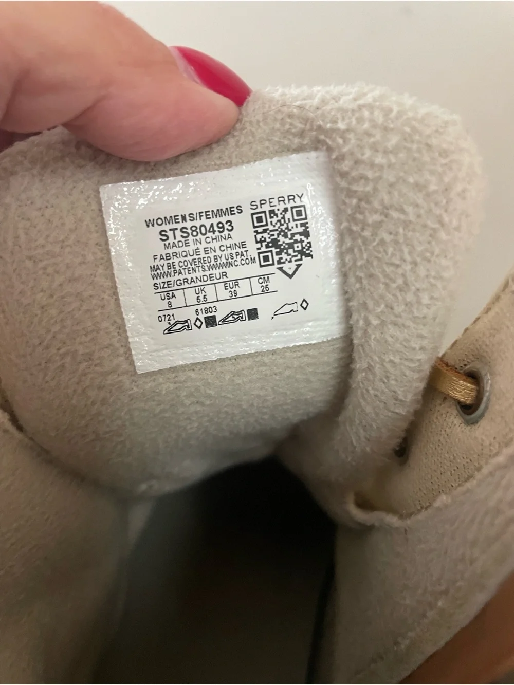 Sperry Cream and Brown Women's Winter Rain Boots